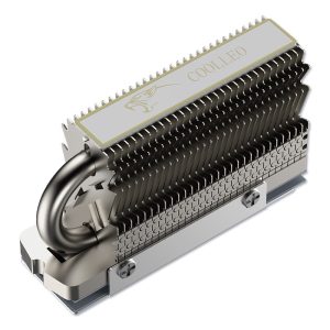 COOLLEO HR-09 2280 PRO Heatpipe M.2 Heatsink Solid State Heat Sink Coolig Radiator 14.8W/MK Nvme SSD Vest Cooler